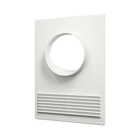 Площадка торцевая для воздуховода 100 мм с решеткой пластик (100ПТПР) (215581)