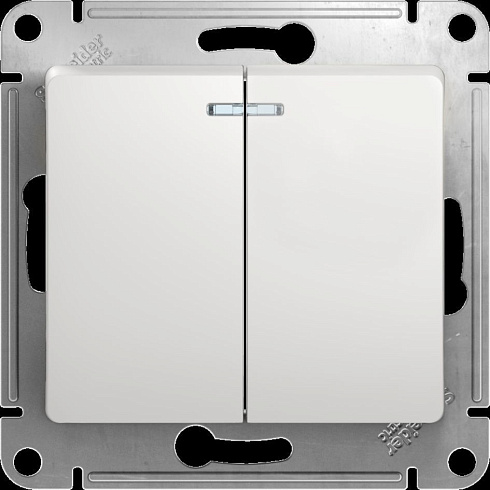 Мех.выключ. 2-кл. СП Glossa 10А IP20 10АХ.бел. Sche GSL000151