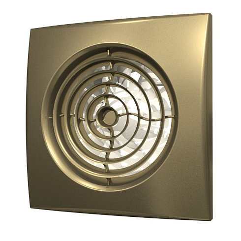 Вентилятор D100 AURA 4C champagne осевой вытяжной с обрат. клап. ВВ декоратив.