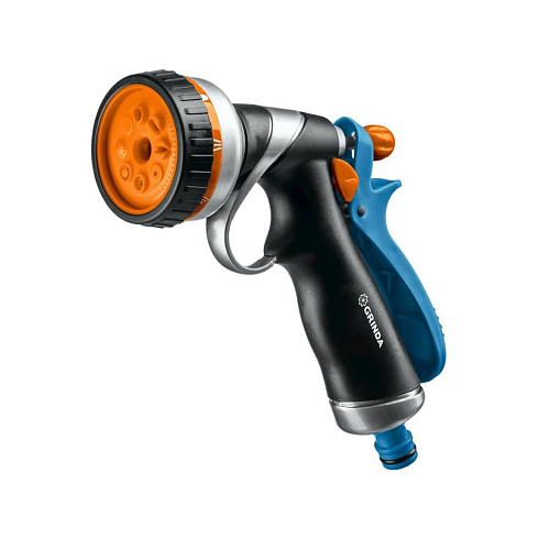 Пистолет-распылитель полив. механич. с TPR курок сзади 8 режим.,GRINDA RM-8  PROline (8-427143_z02)