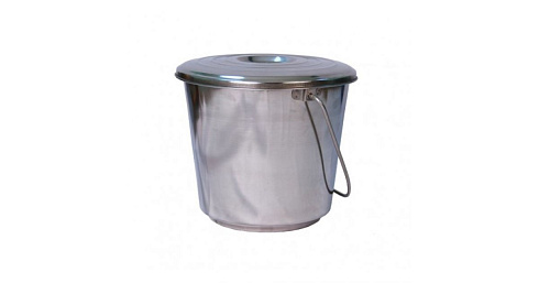 Ведро 5л пищевое нерж.сталь с крышкой (бесшовное)