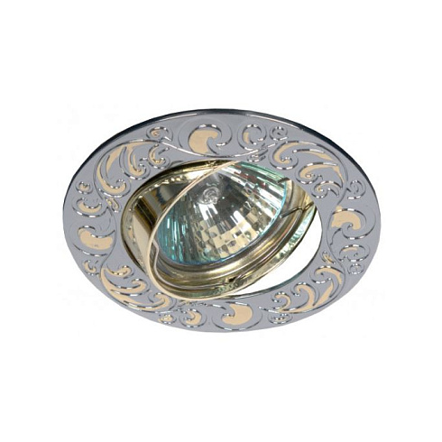 Светильник KL26A CH/G литой поворот."лианы 1" хром/зол