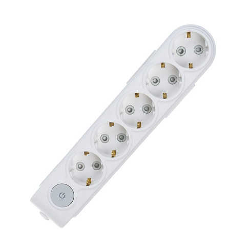 Колодка удлинителя 5-м с/з, с защ.шторки с выкл. Makel N5310000 