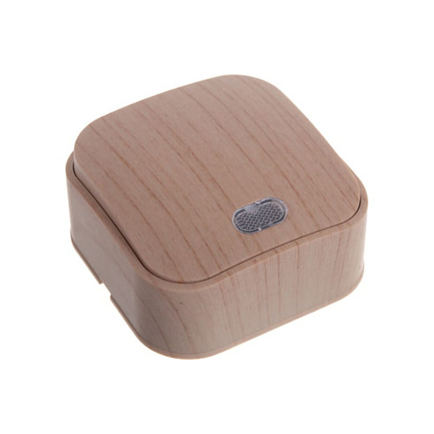 Выключатель 1-кл 1п ОП сосна с подсветкой 10А IP20 IONICH 1435