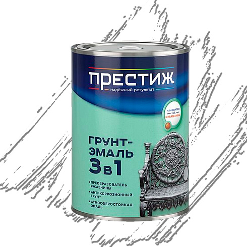 Грунт-эмаль по ржавчине Белая 0,9кг (14) "Престиж" (22019)