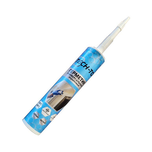 Герметик акриловый универсальный белый 290мл (12) "TECH TOP" (262355)
