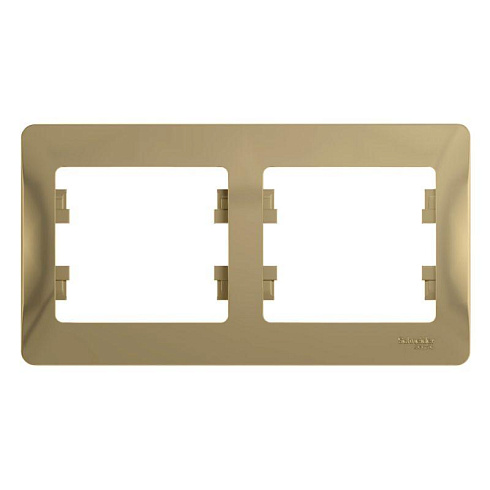 Рамка 2-м Glossa титан горизонт. Sche GSL000402