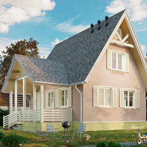 Сайдинг панель D6S Premium БРУС Docke Крем-брюле 3,6м