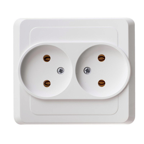 Розетка 2-м СП Этюд 16А б/з бел.SchE PC16-005b