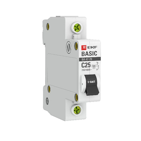 Выкл.авт.мод.1п C 25А ВА 47-29 4,5кА BASIC