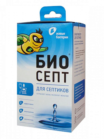 БИОАКТИВАТОР "БИОСЕПТ" 300 Г ДЛЯ ТУАЛЕТОВ С ВОДЯНЫМ СЛИВОМ