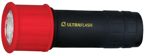 Фонарь LED 15001-А (3ХR03 красн с черн 9LED ) Ultraflash 10479