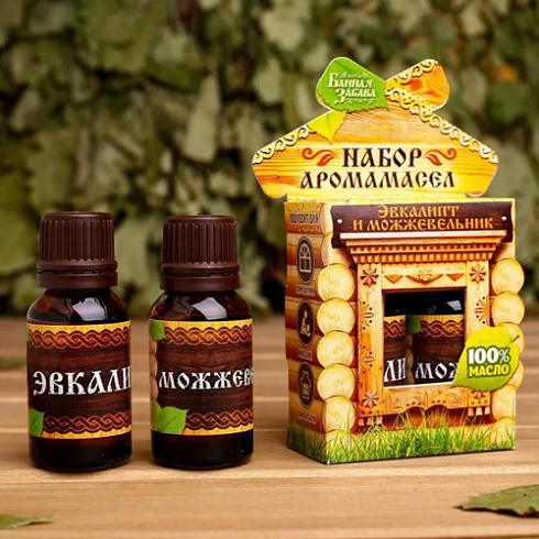 Масло эфирное набор 2шт по 15мл "Экалипт, можжевельник" (1320305)