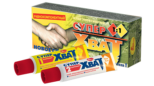 Клей супер хват эпоксидн. равнокомп. 2х45мл (12) Новбытхим (17924)
