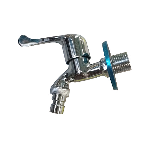 Кран водоразборный со штуцером 1/2 Хром TIM