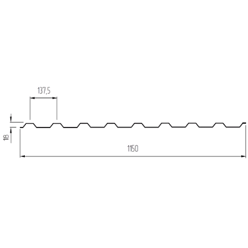 Шифер прозрачный стандарт МП-20-У Прозрачный 1,15х2м