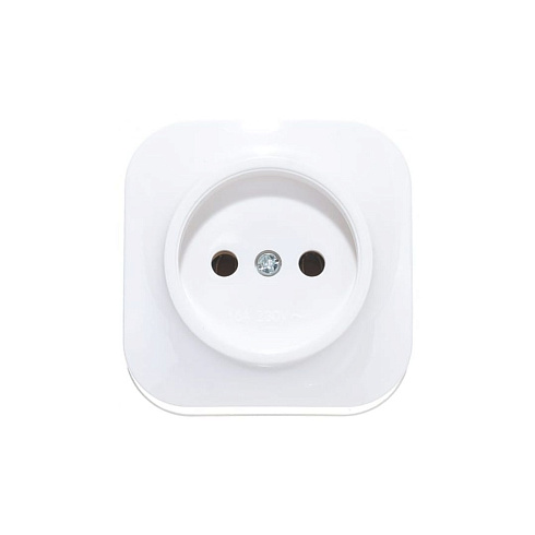 Розетка 1-м ОП 10А IP20 б/з белая IONICH 1415