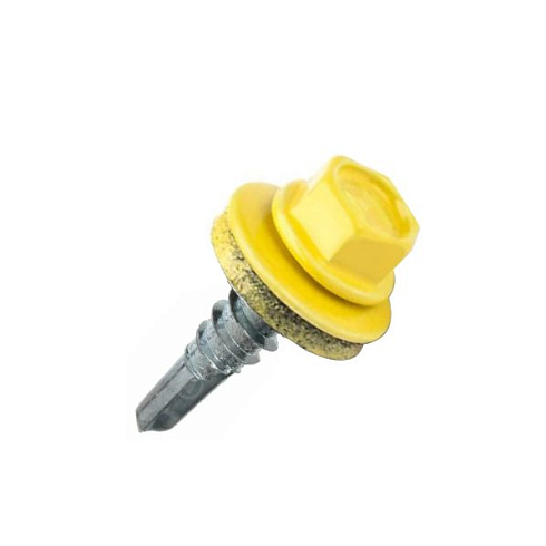 Саморез с умен.свер. гол шестигр. желтый цвет (1018) 5,5х19 
