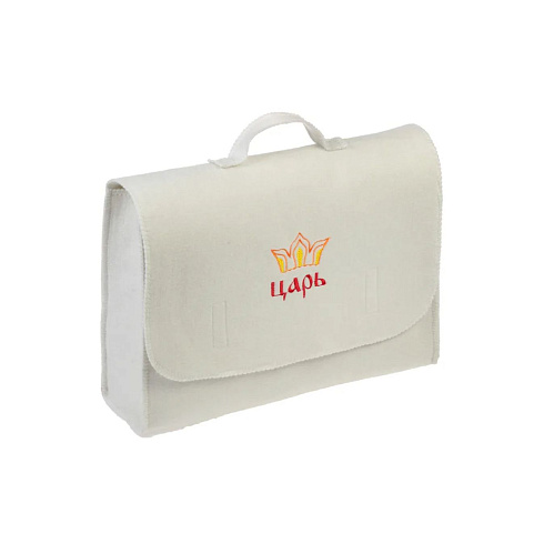 Набор банный из 5 предметов белый с вышивкой (2822383)