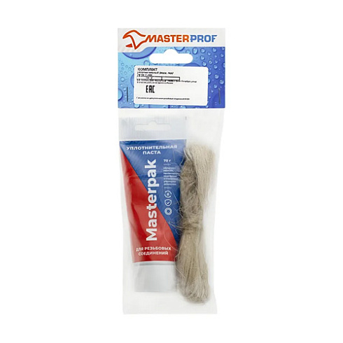 Уплотнительный набор для воды паста 70гр + лен25гр "Masterpak" (275824)