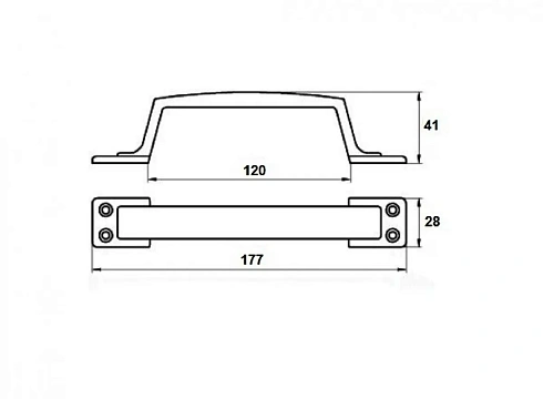 Ручка-скоба металл. Саратов РС-100 (ант.медь)