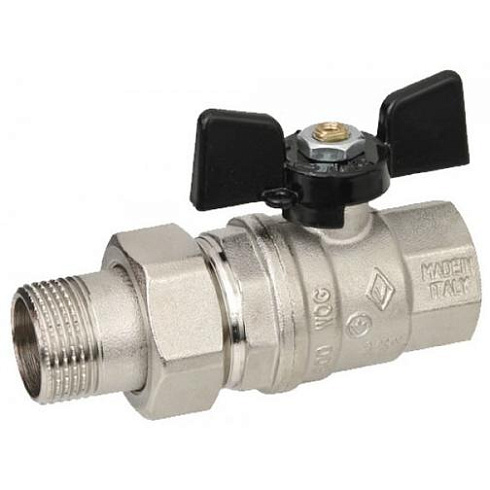 Кран шаровый BUGATTI 322  американка  1/2" F-M (бабочка) 