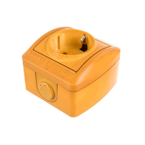 Розетка 1-м ОП Ната с/з керам.ольха 710-0700-122