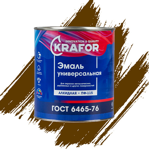 Эмаль ПФ-115  ШОКОЛАДНАЯ 2,7кг "KRAFOR" (6)