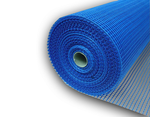 Сетка фасадная стеклоткан.160г/кв.м 1х50м синяя 