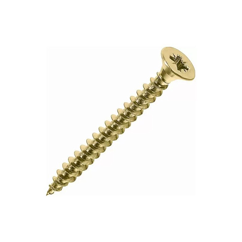 Саморез острый,гол,потай-крест POZI,покр.желт.цинк 4,5х20 