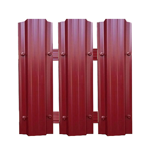 Штакетник прямой П 1,80м (вишневый RAL-3005)