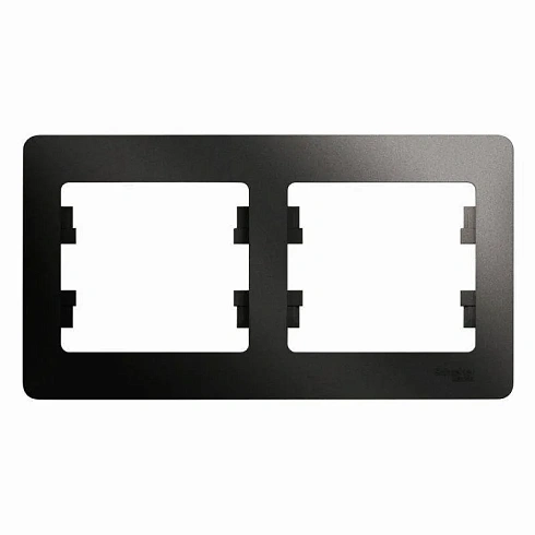 Рамка 2-м Glossa антрацит горизонт. Sche GSL000702