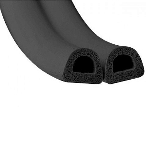 Уплотнитель D черный 9х8мм (бухта 100м)