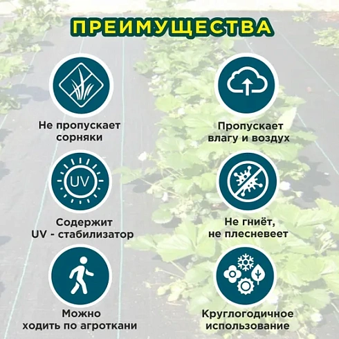 Агроткань 150 гр/м2 1,60м х 25м (40м2)