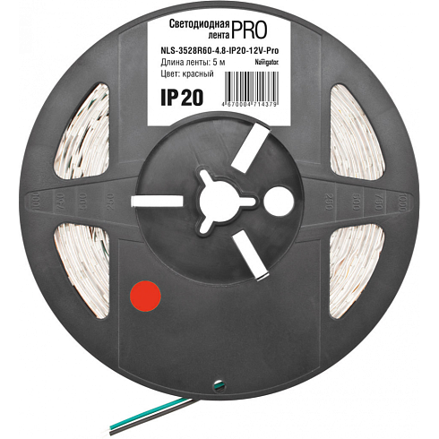 Лента светодиод. Navigator 71 437 Красный без силикона