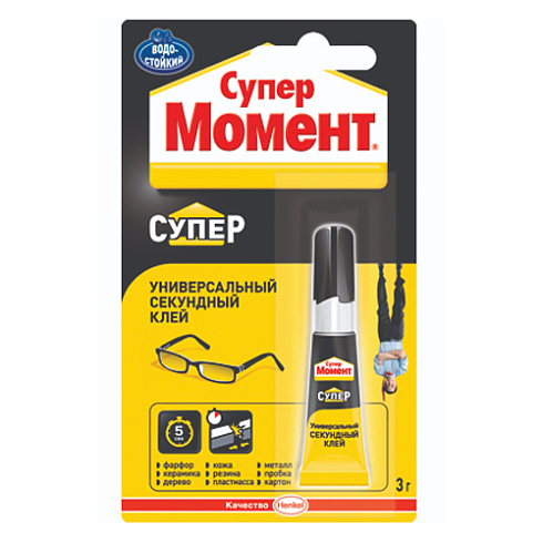 Клей Момент Супер 3г ед. блистер в шоу-боксе Хенкель (13080)