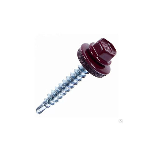 Саморез с умен.свер. гол шестигр. темно-вишневый цвет (3005) 4,8х51 