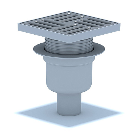 Трап АНИ (TА5712) вертик. регулируемый, d50мм, 150х150