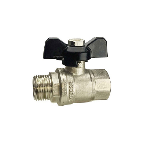 Кран шаровый, бабочка 1, вн.-нар. 