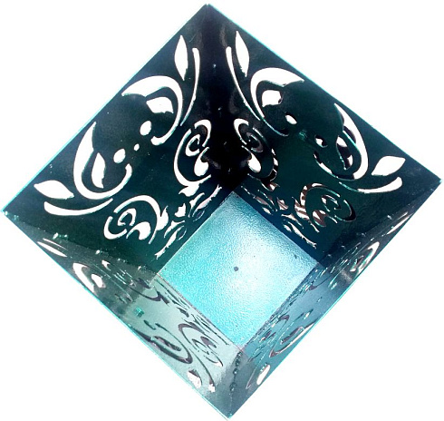 Урна металлическая резная 300х300х430мм