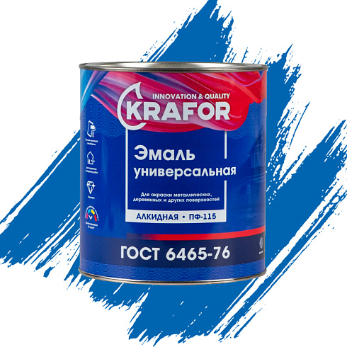 Эмаль ПФ-115  СИНЯЯ 1,8кг "KRAFOR"