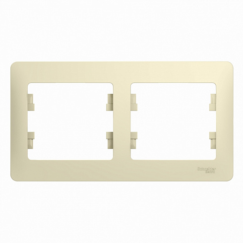 Рамка 2-м Glossa беж. горизонт. Sche GSL000202