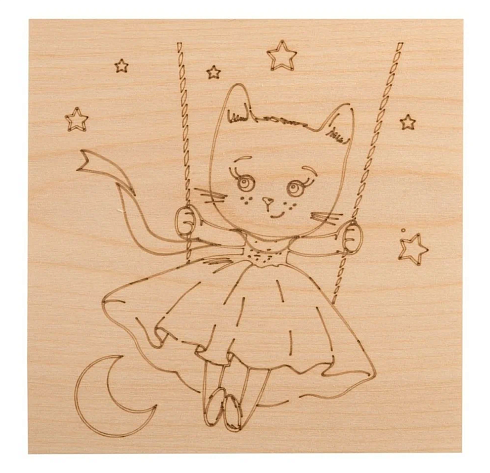 Доска для выжигания Rexant "Малыши зверята" (н-р 5шт 150х150мм) (12-0933)