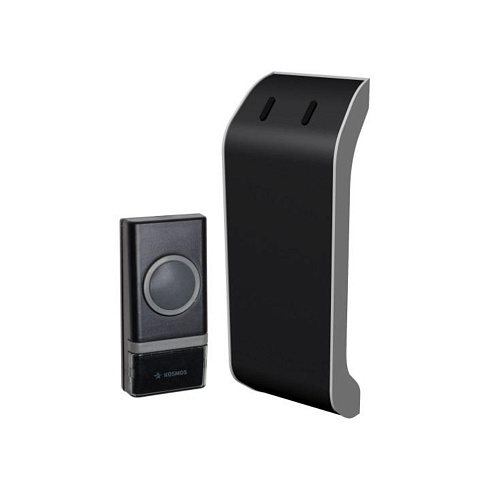 Звонок беспров.полиф.32мел.150м бел.1 кноп IP44 черн KOC_AG510B