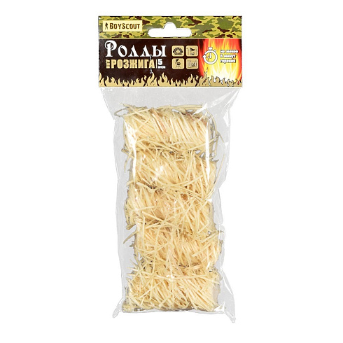 Роллы для розжига мангалов, каминов и печей 5шт в упак. BOYSCOUT (215984)