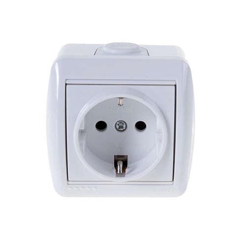 Розетка 1-м ОП Ната с/з керам.бел. 710-0200-122
