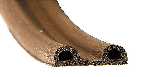 Уплотнитель P коричневый 9х5мм (бухта 100м)