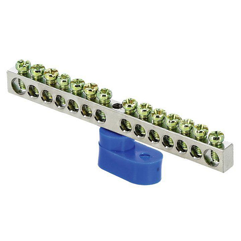 Шина "0" N6х9 14 отв.с изолятором стойка ШНИ6х9-14-С-С YNN10-69-14P-К07 ИЭК (164235)