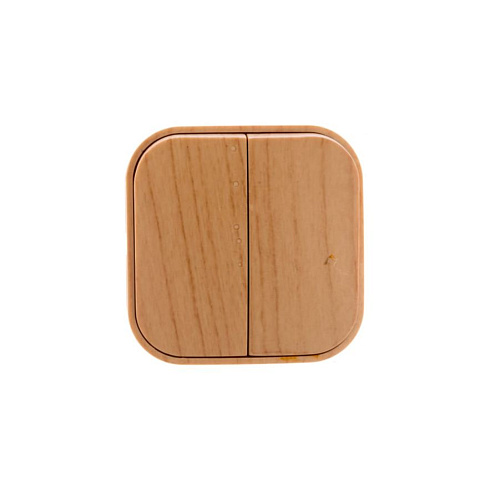 Выключатель 2-кл 1п ОП сосна 10А IP20 IONICH 1436