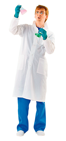 Халат "Лаборант" белый бязь 128-132/182-188